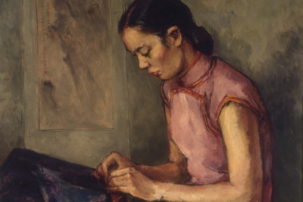Sewing for You (1941) by Wong Siu-ling. Photo: courtesy The Hong Kong Museum of Art