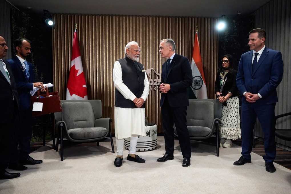 India and Canada will reinstate diplomats in each other’s capitals following a meeting between Prime Minister Narendra Modi and Prime Minister Mark Carney before the G7 summit in Kananaskis, Alberta on Tuesday. Photo: AP