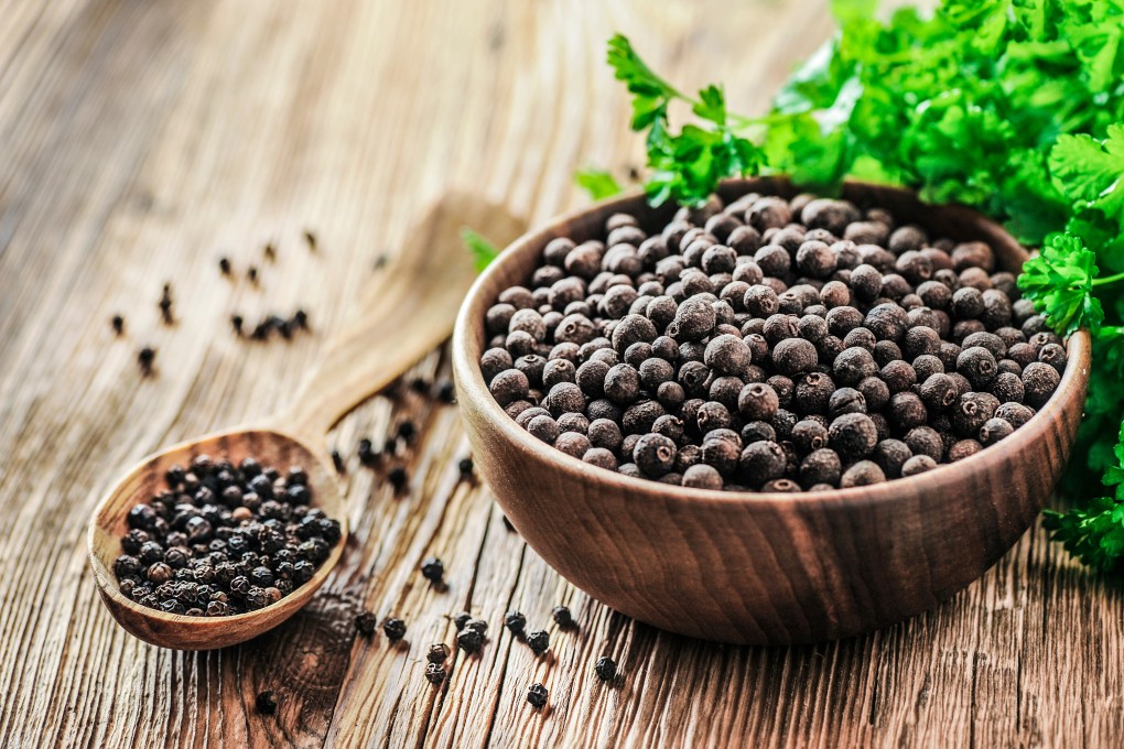 Black peppercorns are the same fruit as green and white ones but picked at a different stage. Pepper, perhaps the most ubiquitous spice, is used to flavour everything from sauces to seafood. Photo: Shutterstock
