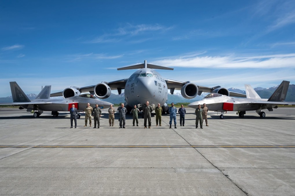 Major General Wu Chia-hsing, pictured on the far-left in a suit, is seen with air force commanders from several other countries. Photo: US Air Force