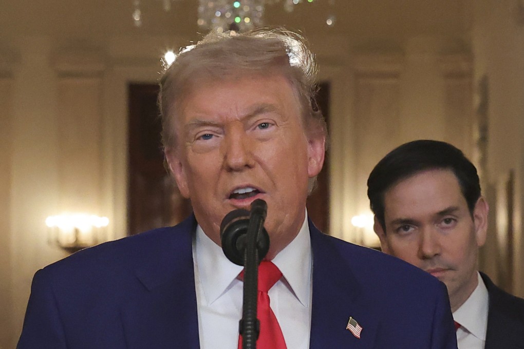 US President Donald Trump speaks from the East Room of the White House in Washington on June 21. Photo: AP