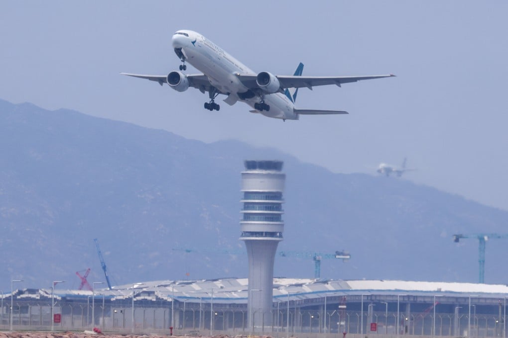 A Cathay Pacific aircraft takes off from Hong Kong International Airport on June 6. Photo: Nora Tam