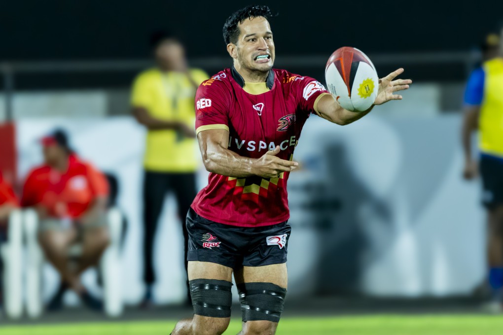 Michael Coverdale in action during Delhi Redz’s loss to Chennai Bulls in their second match. Photo: Rugby Premier League