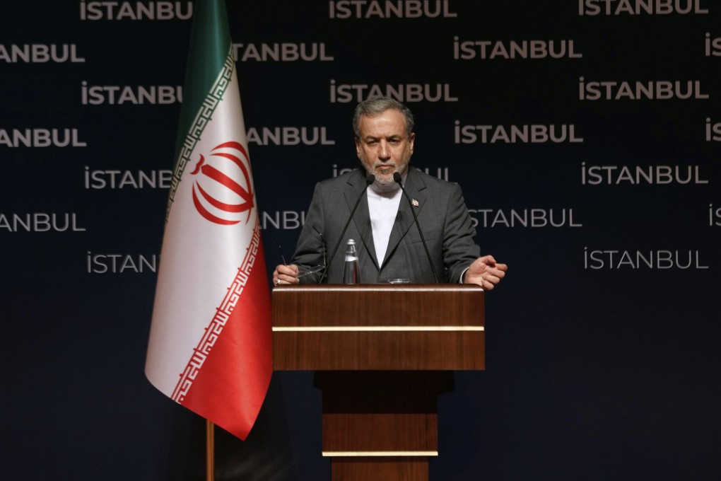Iranian Foreign Minister Abbas Araghchi hold a news conference in Istanbul, Turkey. Photo: AP