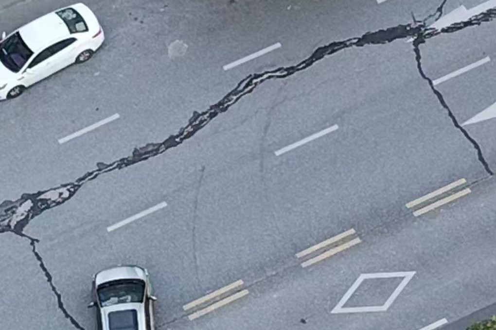 Damage caused in northern Guangdong after a magnitude 4.3 earthquake struck. Photo: Handout