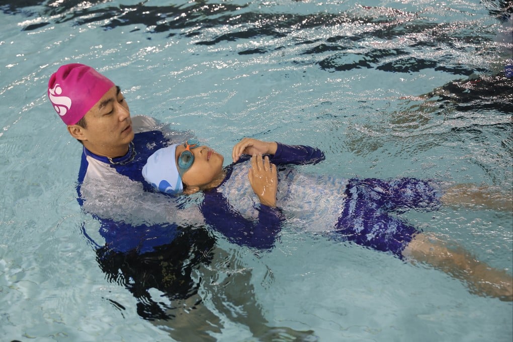 A child and instructor take part in the programme at Kellett School in Kowloon Bay. Photo: Edmond So