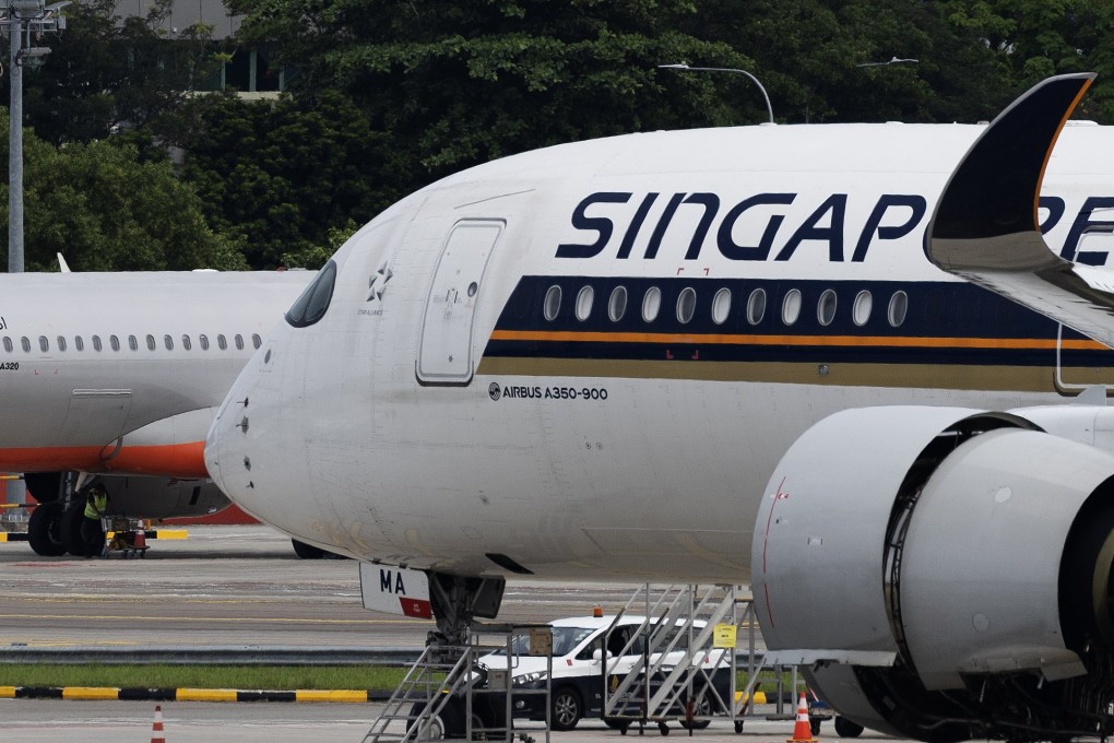 A Singapore Airlines plane at Changi International Airport in Singapore. Photo: EPA-EFE