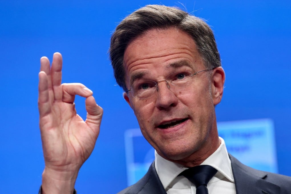 Nato Secretary General Mark Rutte holds a press conference ahead of the alliance’s summit in The Hague, Netherlands, on Monday. Photo: Reuters