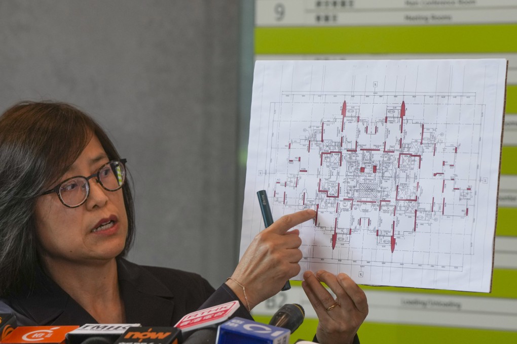 Director of Buildings Clarice Yu Po-mei at the Buildings Department office in Yau Ma Tei in May 2023, explaining structural issues of the case at The Capitol, Lohas Park in Tseung Kwan O. Photo: Sam Tsang