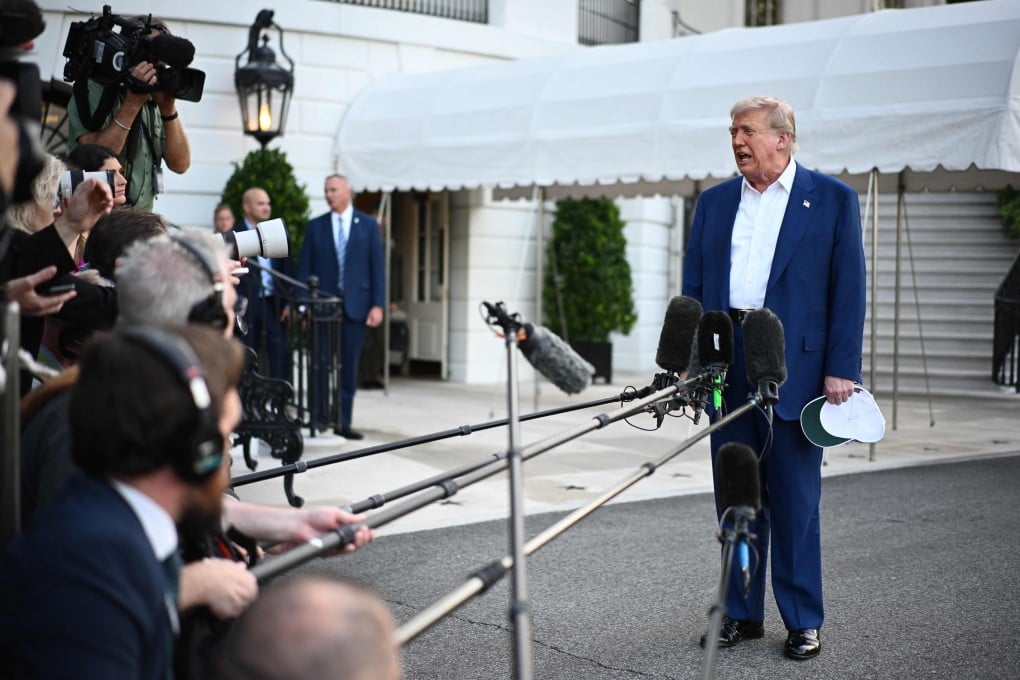 US President Donald Trump speaks to reporters at the White House on Tuesday. Beijing was more likely to redouble efforts to strengthen regional deterrence following US air strikes on Iran, experts said. Photo: AFP