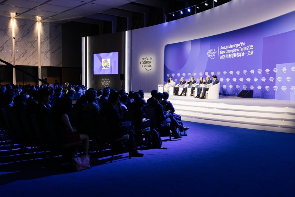 Executives and analysts spoke at a World Economic Forum panel in Tianjin. Photo: Handout