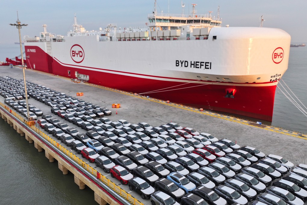 China’s exports of electric vehicles to Europe have surged in recent years, leading the European Union to impose tariffs on Chinese-made EVs in November. Photo: Getty Images