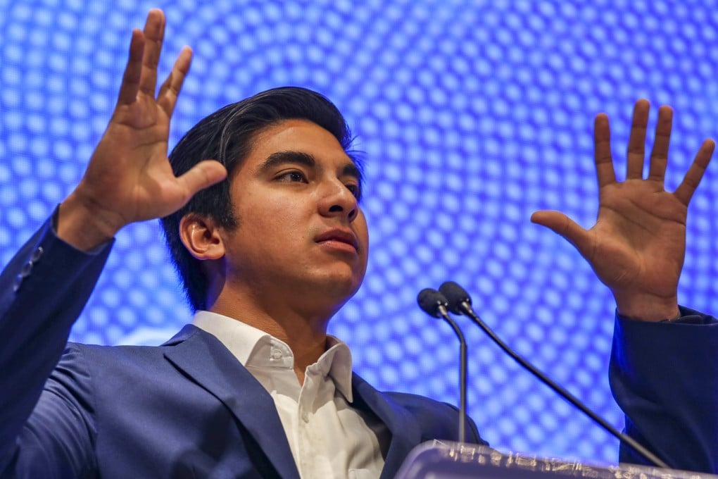 Syed Saddiq Syed Abdul Rahman speaking as Malaysia’s minister of youth and sports. Photo: Nora Tam