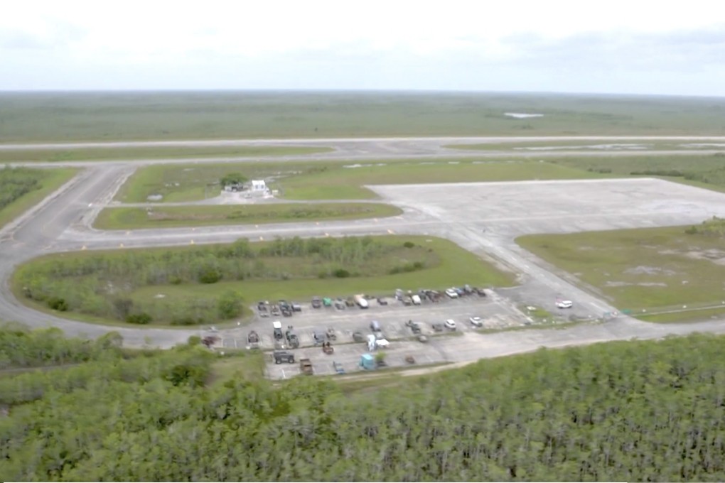 The detention facility is located at an isolated Everglades airfield surrounded by swampland. Photo: Office of Attorney General James Uthmeier via AP