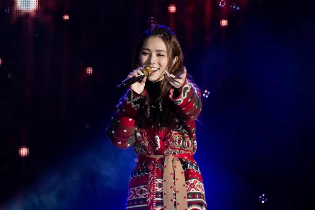 Singer-songwriter G.E.M. aka Gloria Tang Tsz-kei performs during the Super Star Christmas Concert in Taipei in December 2019. Photo: Getty Images