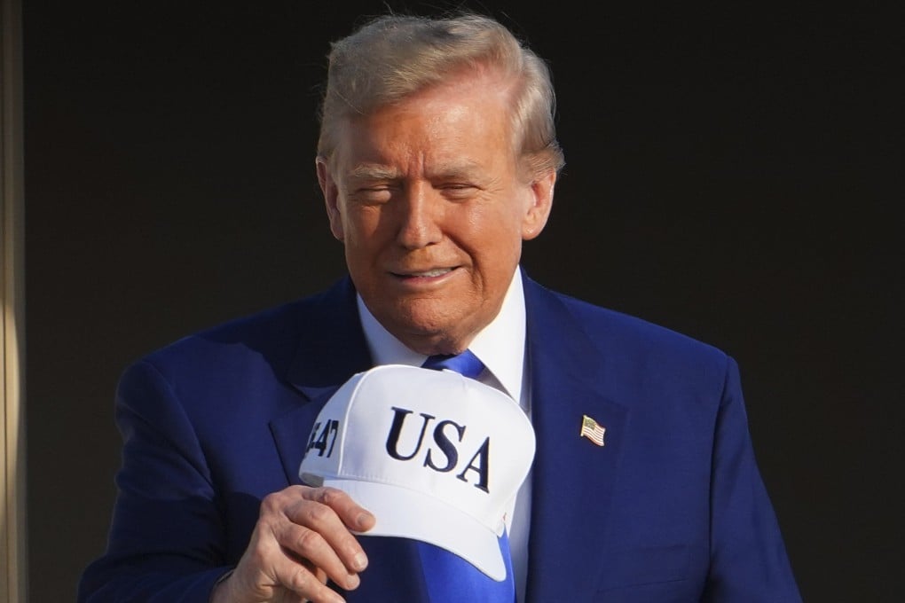 US President Donald Trump arrives at Amsterdam Schiphol Airport ahead of the Nato summit taking place in The Hague on Tuesday. Photo: AP