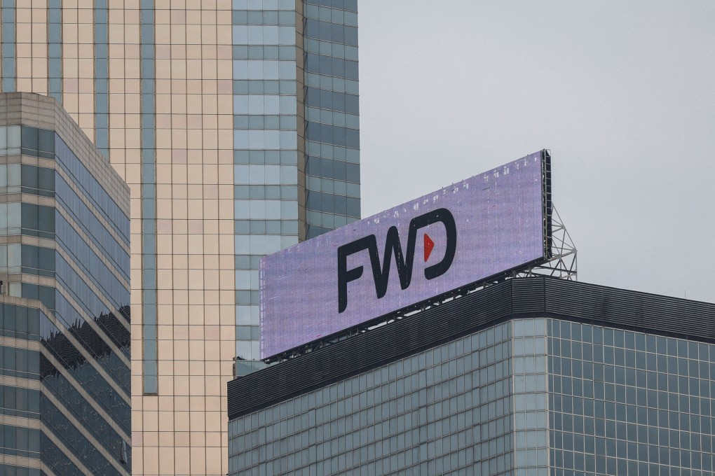 FWD’s corporate logo atop its main building in Hong Kong. Photo: Reuters