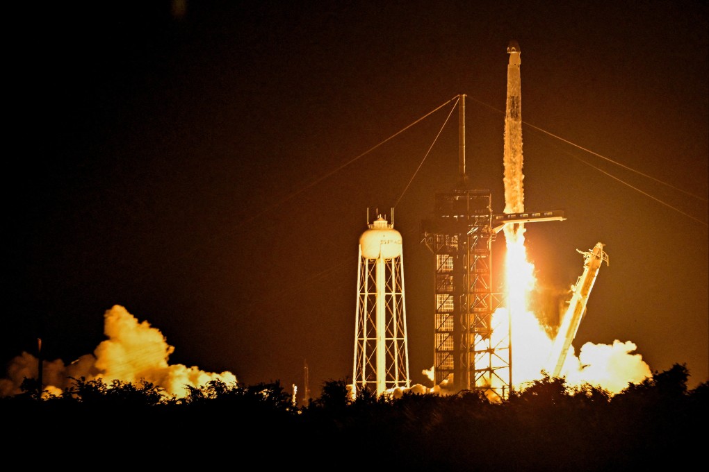 A Falcon 9 rocket carrying the Axiom 4 crew lifts off from Kennedy Space Centre Launch Complex 39A on Wednesday. Photo: Reuters