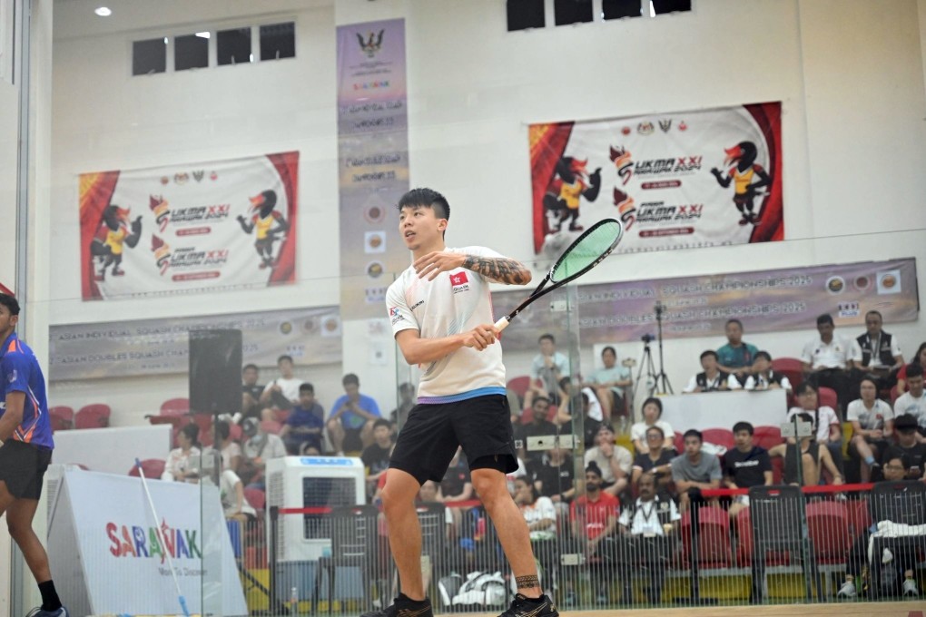 Alex Lau in action at the Asian Squash Championships in Malaysia. Photo: Handout