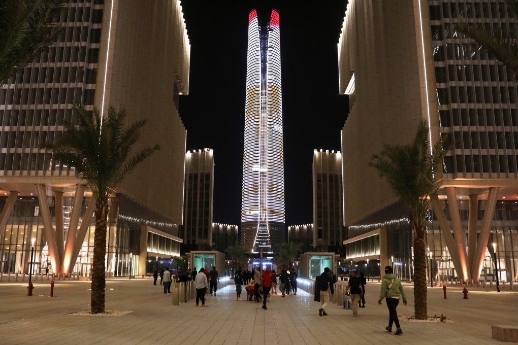 Pedestrians pass through the central business district of Egypt’s New Administrative Capital, east of Cairo, on October 21, 2024. Chinese lenders provided 85 per cent of the funding for the new district’s construction. Photo: Xinhua