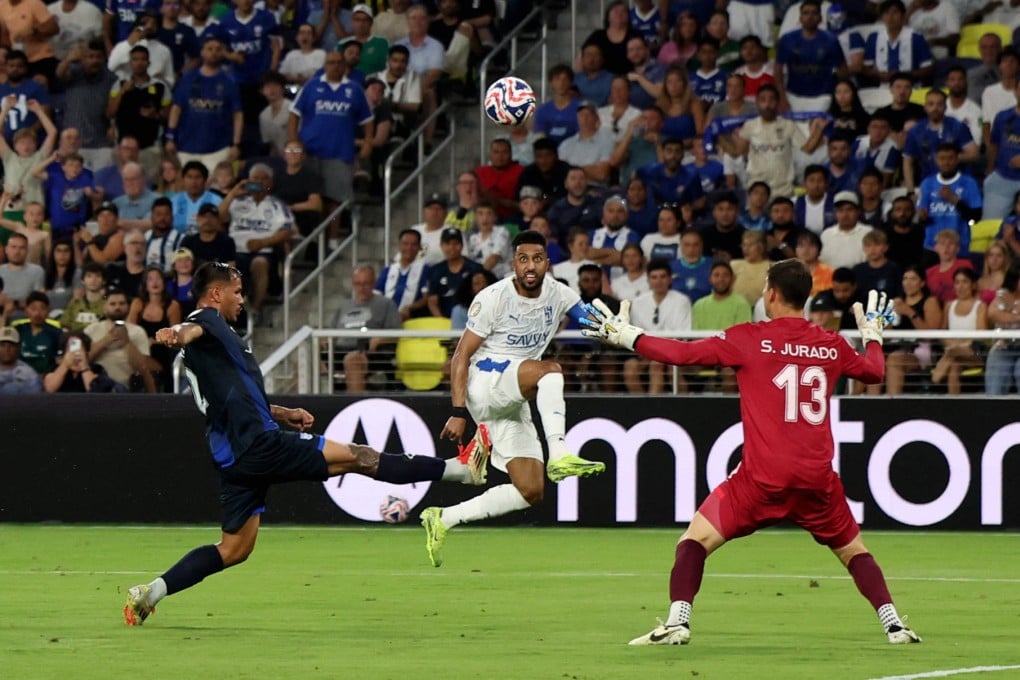 Al-Hilal’s Salem Aldawsari scores the first goal in their 2-0 win over Pachuca on Thursday. Photo: Reuters