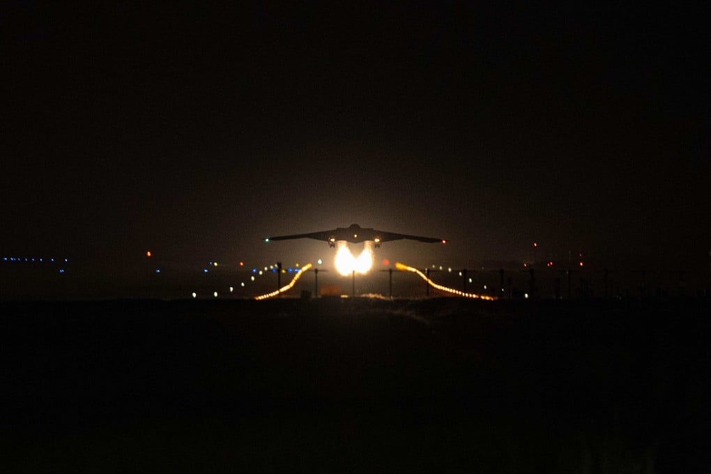 An American B-2 Spirit takes off from the Whiteman Air Force Base in Missouri on June 20 to support the US attack against Iranian nuclear sites. Photo: US Air Force via AFP