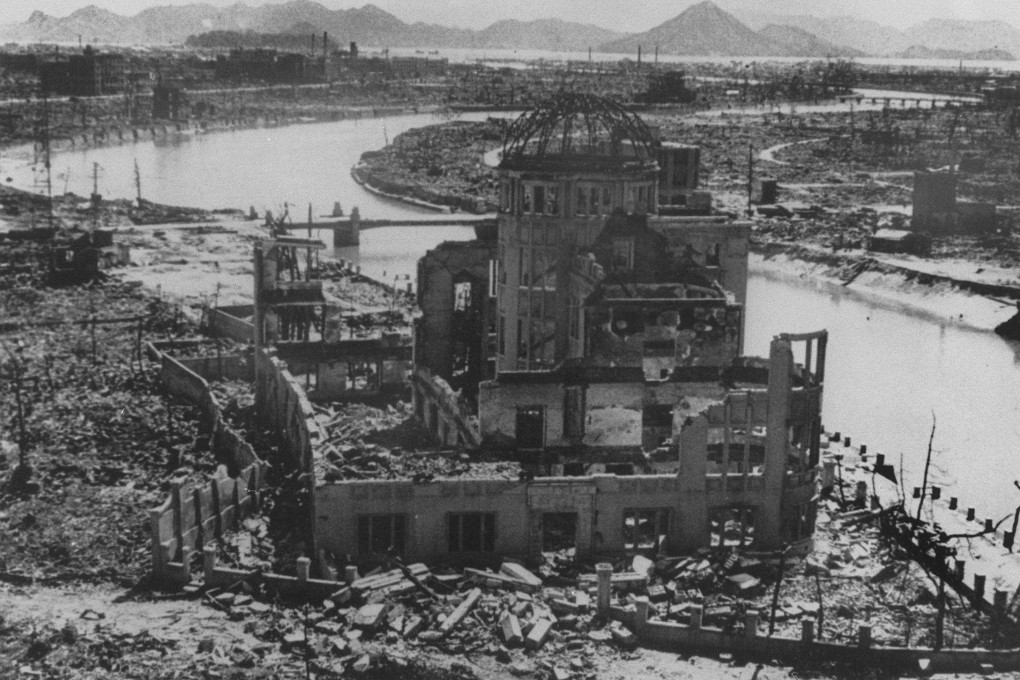 The remains of the Prefectural Industry Promotion Building after the 1945 nuclear bombing of Hiroshima, Japan. Photo: AFP
