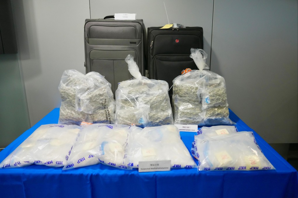 A 28-year-old Hong Kong woman was arrested at the airport with narcotics in her luggage worth an estimated HK$12 million. Photo: Handout