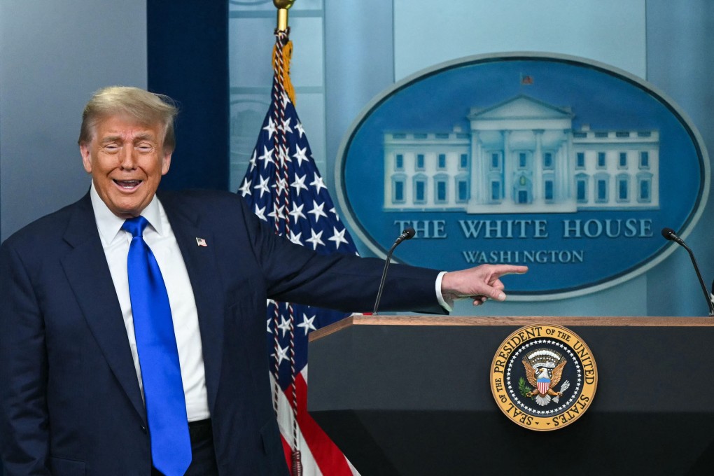 US President Donald Trump at a White House news conference on Friday. Photo: AFP