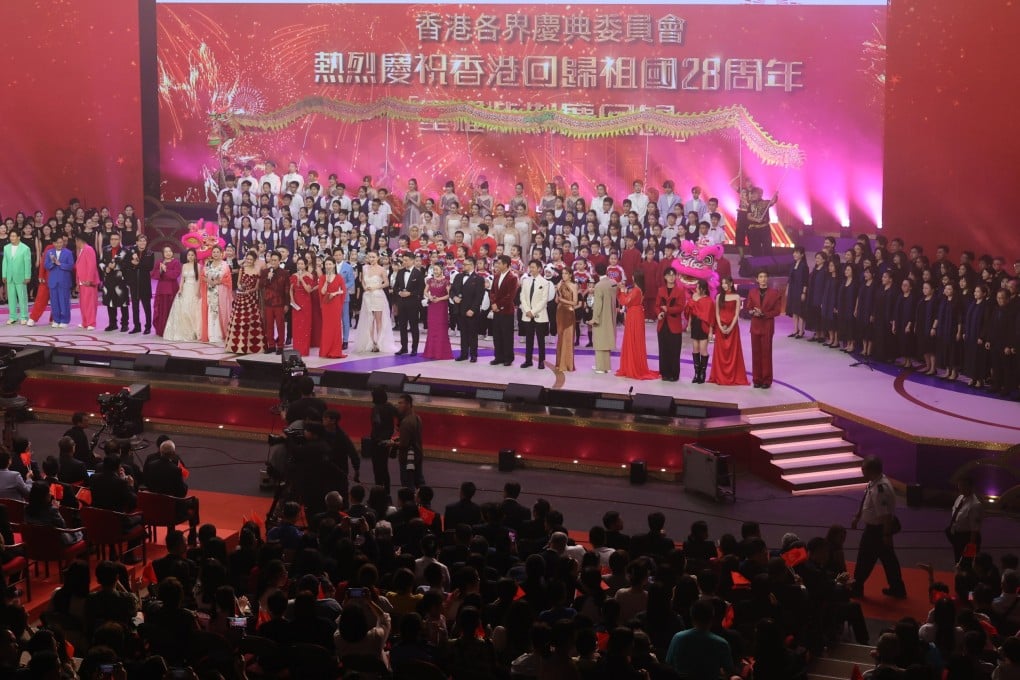 The gala celebration at the Hong Kong Coliseum on Monday. Photo: Dickson Lee