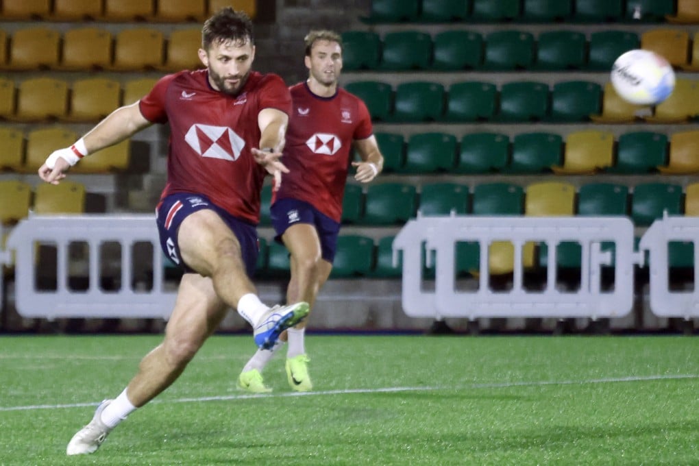 Ben Axten-Burrett puts boot to ball during training on Monday. Photo: Jonathan Wong