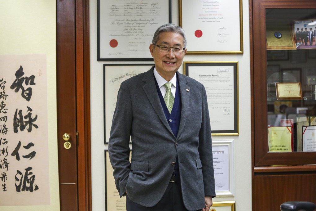 Former Hospital Authority chairman John Leong has been recognised with the top-tier Grand Bauhinia Medal, the city’s highest honour. Photo: Jonathan Wong