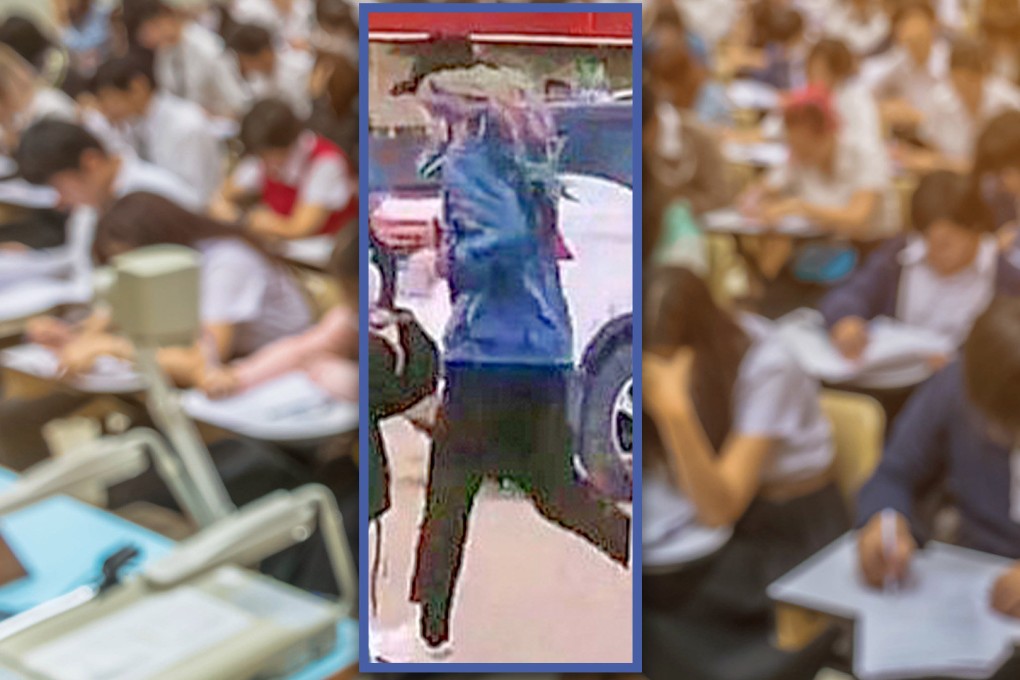 A Chinese man caught in a wig disguise trying to take an exam for a woman he met on social media escaped after being exposed. Photo: SCMP composite/Shutterstock/Weibo