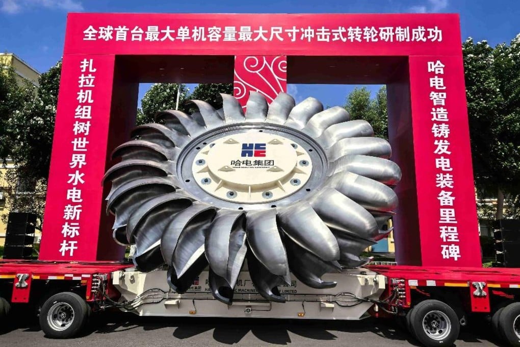 The turbine has an outer diameter of more than 6 metres and features 21 water buckets. Photo: Handout