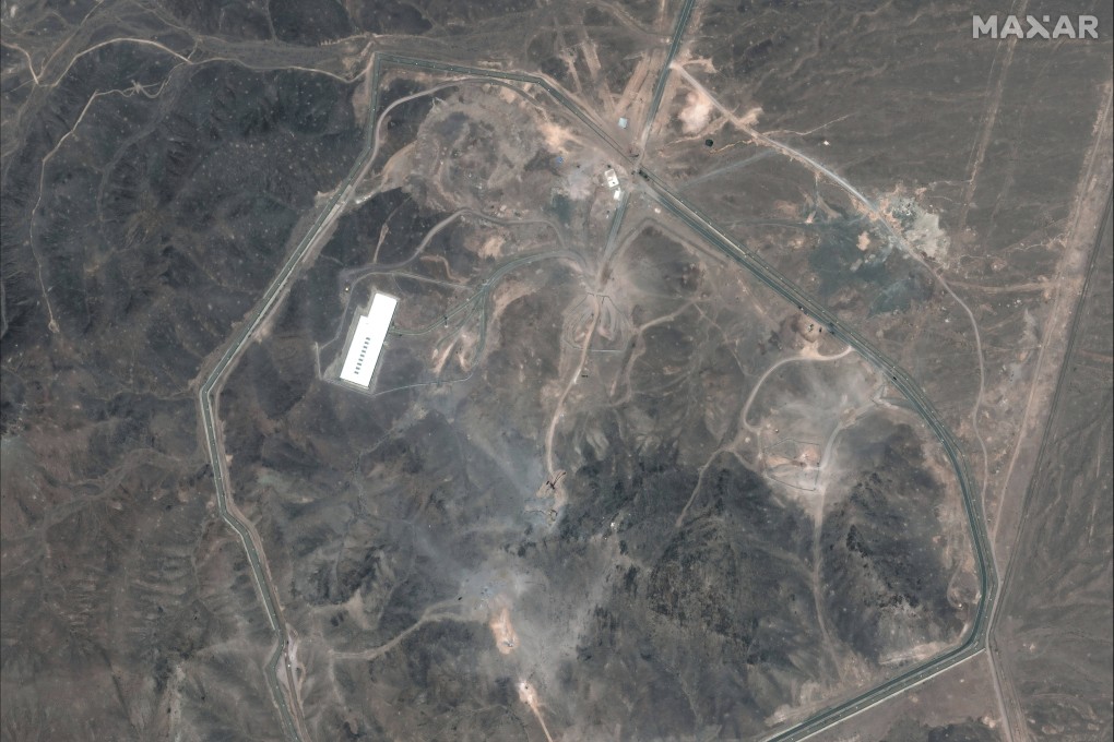 An overview of the Fordow enrichment facility in Iran, on July 1. Photo: Maxar Technologies via AP