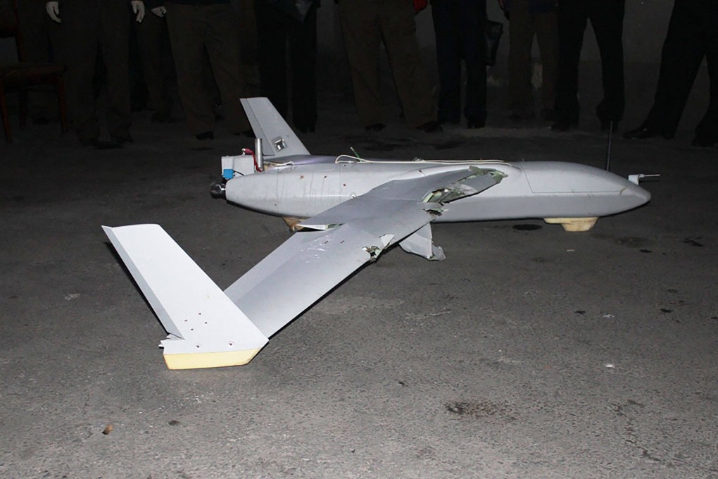 A photo released by North Korea’s state media on October 19, 2024, shows what is claimed to be a recovered South Korean drone, at an undisclosed location in North Korea. Photo: KCNA via KNS/AFP