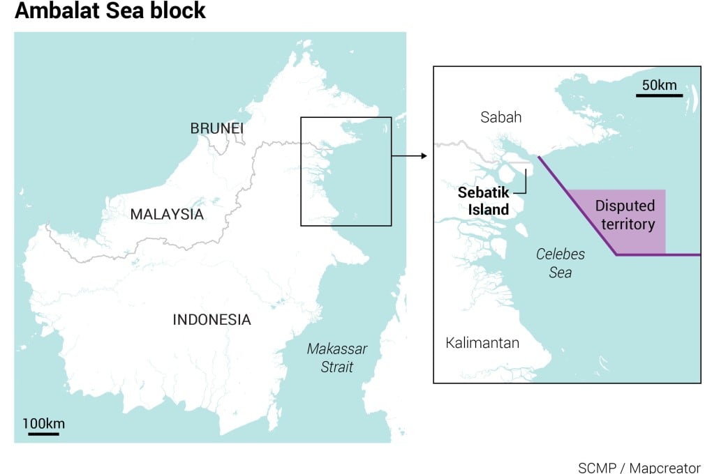 The Ambalat Sea block off the Borneo coast is the subject of a decades-long territorial row between Indonesia and Malaysia. Photo: SCMP / Mapcreator