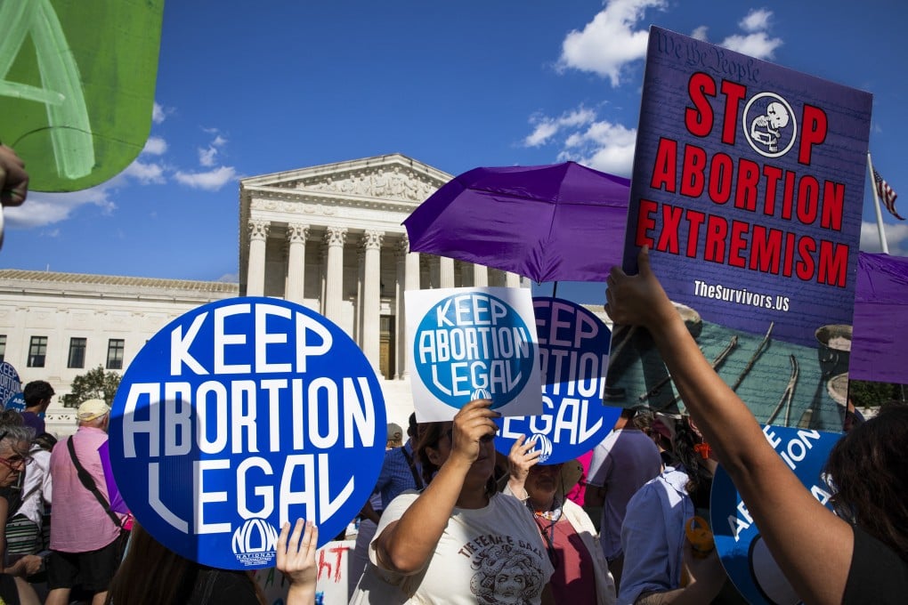 Abortion rights and anti-abortion rights activists protest in front of the US Supreme Court in Washington, DC in 2024. Photo: TNS