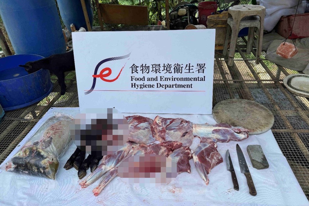 A 51-year-old Hong Kong resident has been arrested for operating an illegal slaughterhouse in Yuen Long.  Photo: Handout