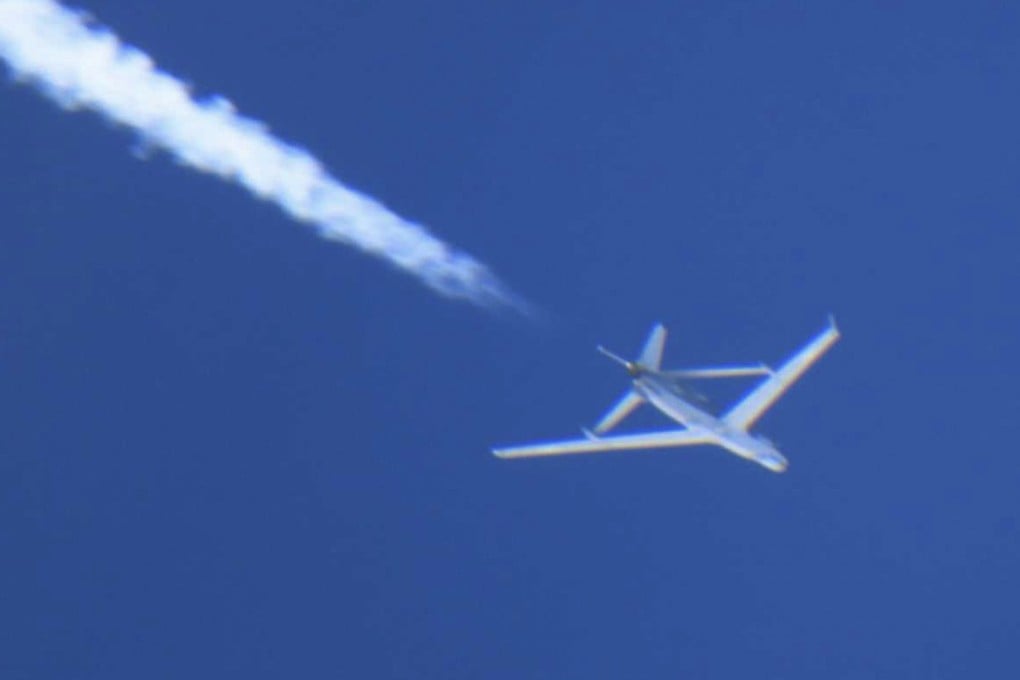 A Chinese military drone spotted near the Japanese islands of Okinawa and Miyakojima in 2023. Photo: Japan’s defence ministry
