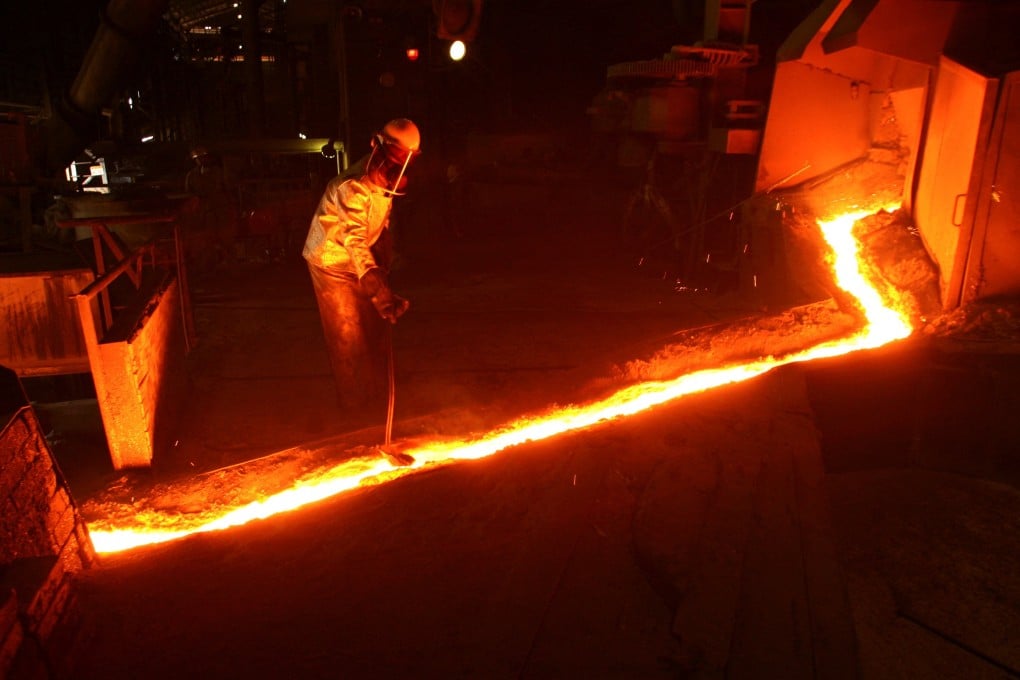 An employee works in a ferronickel smelter in Sulawesi province. Indonesia hopes its critical minerals proposal can help avert a looming 32 per cent US tariff. Photo: Reuters