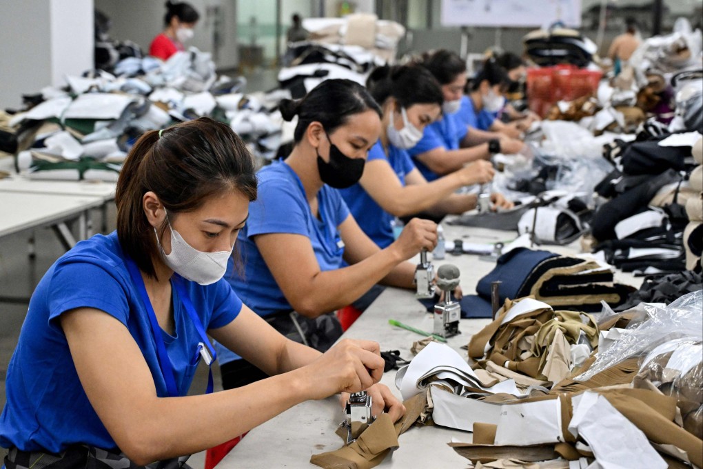 Workers in a garment factory in Vietnam’s Thai Nguyen Province. The United States recorded a trade deficit of US$123 billion with Vietnam last year, one of its highest globally. Photo: AFP