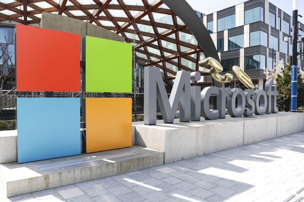 A Microsoft sign at the company’s headquarters in Redmond, Washington. Photo: AP Photo