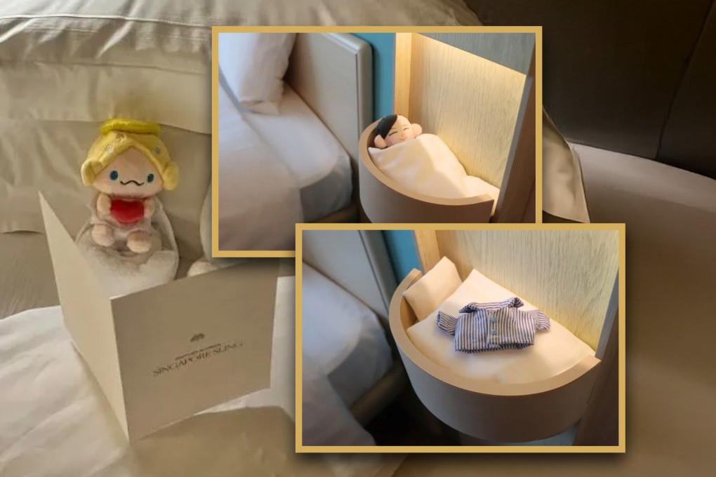 A Japanese hotel is offering mini beds for stuffed toys to appeal to people who travel with them. Photo: SCMP composite/QQ.com
