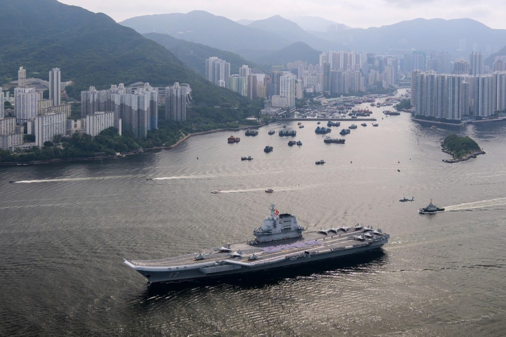 The five-day trip marks the first time one of the country’s fully domestically built carriers has visited the city. Photo: ISD