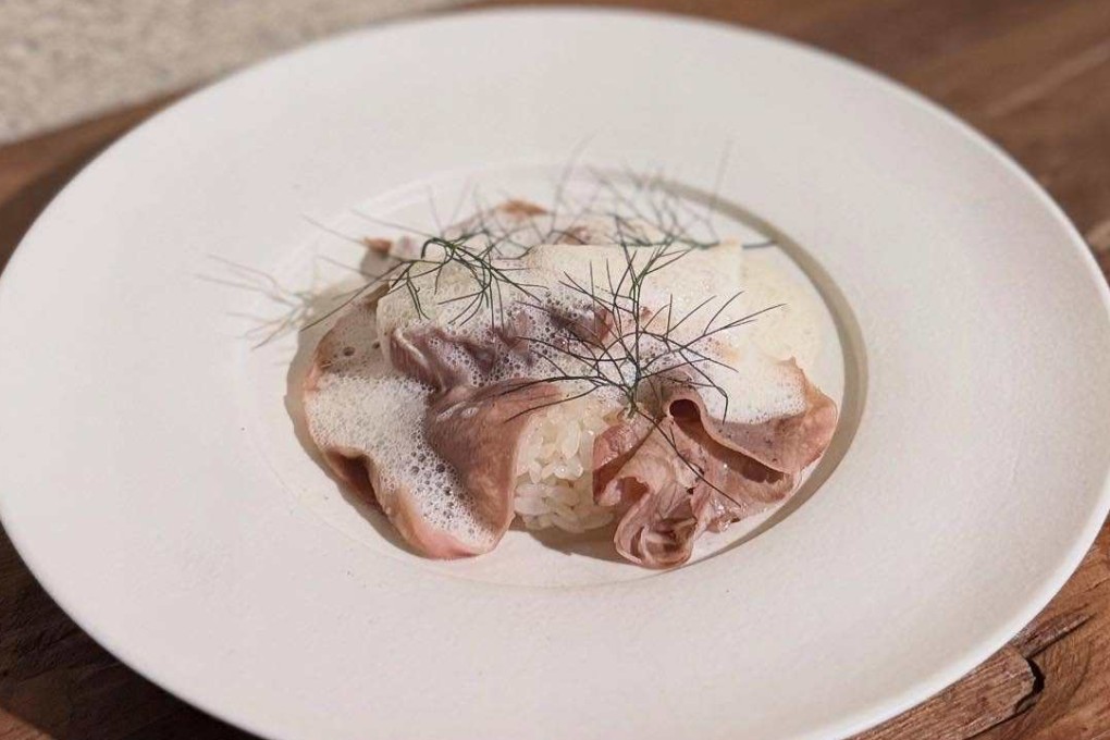 A summer flounder dish at Onyva in Seoul, South Korea,  which offers French cuisine made with authentic Korean ingredients. It one of six new restaurants that Michelin announced will be included in the 2026 Michelin Guide to Seoul and Busan. Photo: Instagram/onyva