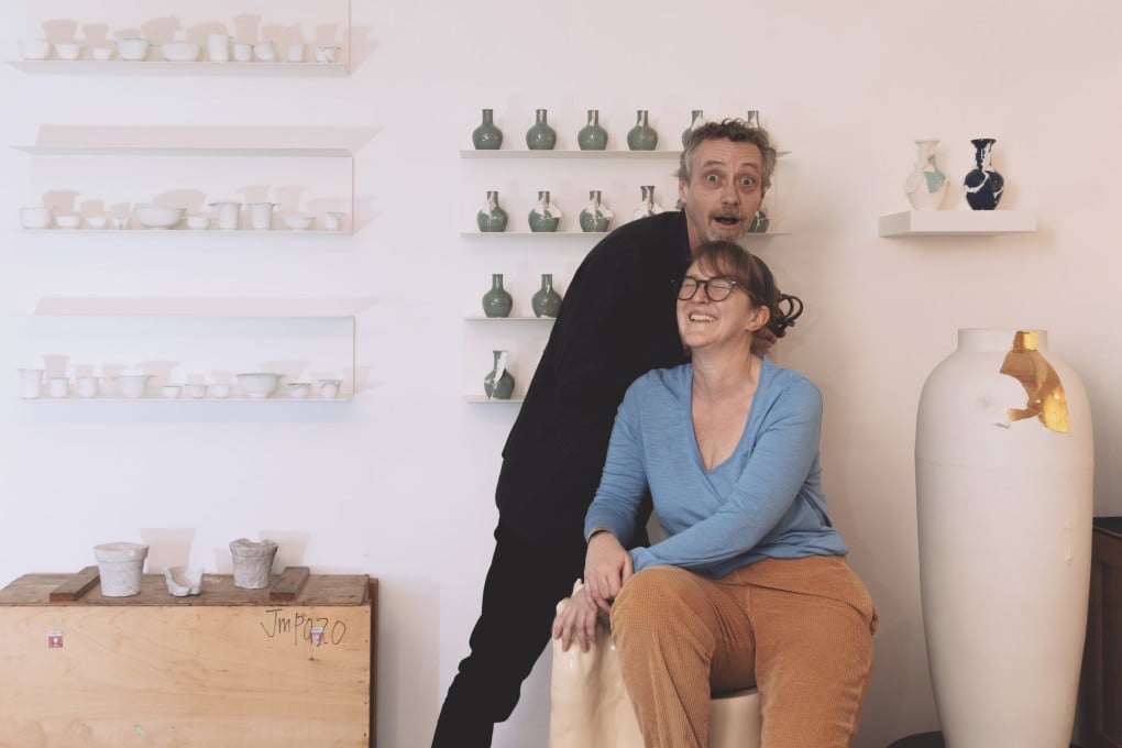Julie Progin and Jesse Mc Lin in their studio in Chai Wan. Photo: Jocelyn Tam