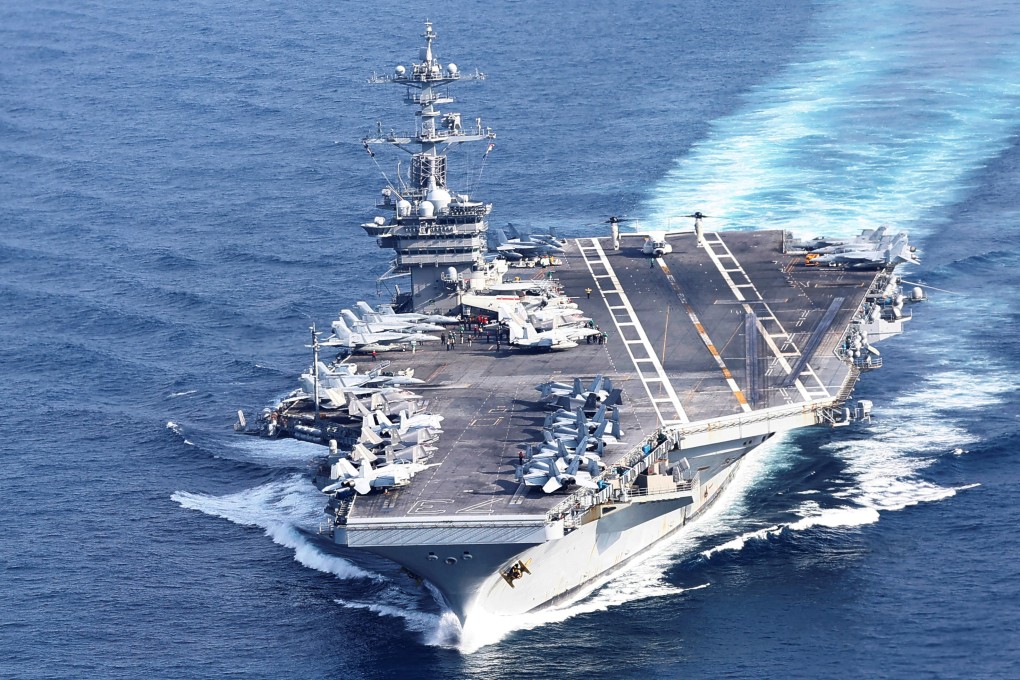US Navy aircraft carrier USS George Washington is pictured during trilateral exercise with Japan and South Korea in the East China Sea in  November 2024. Photo: Reuters