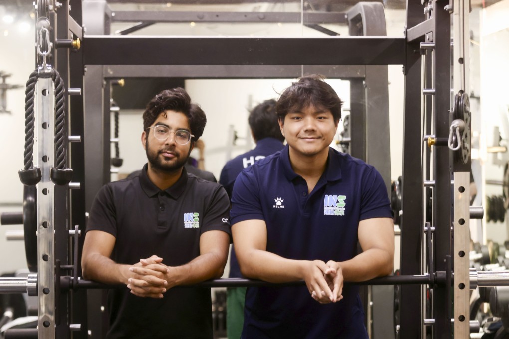 Inherited Sports swimming coaches Tasawur Ahmad (left) and Gurung Himesh, at their gym in Lai Chi Kok. Photo: Jonathan Wong