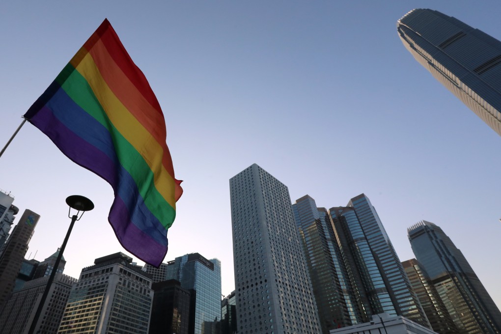The rainbow flag in Central in 2019. The government has proposed establishing a system recognising same-sex relationships. Photo: Felix Wong